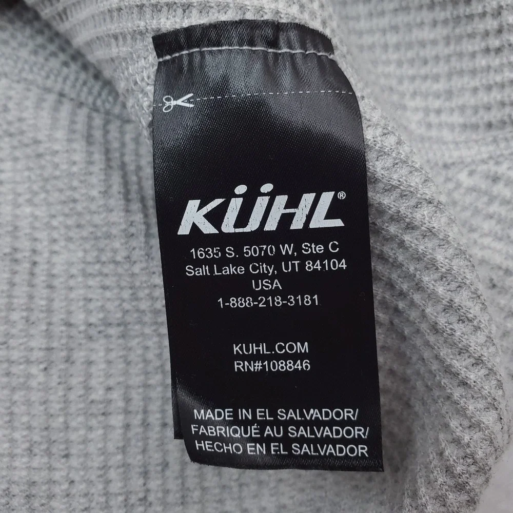Kuhl Petra Turtleneck Womens Extra Large Gray Thermal Pullover‎ Thumbhole Sleeve
